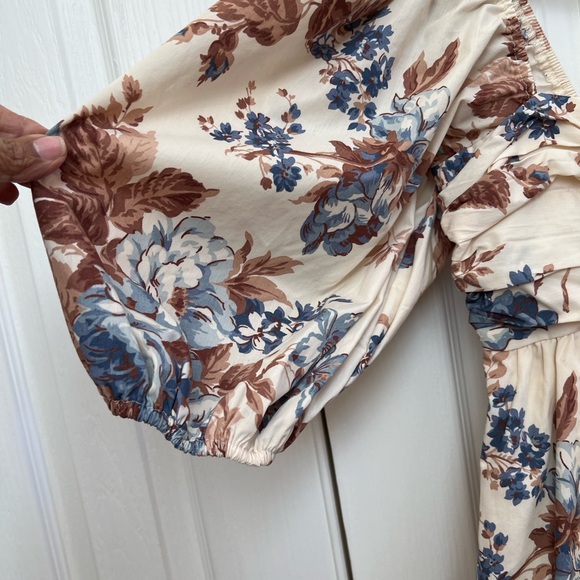 Abercrombie & Fitch Floral Babydoll Dress Puff Sleeve Cottagecore M Fairycore - Picture 5 of 5